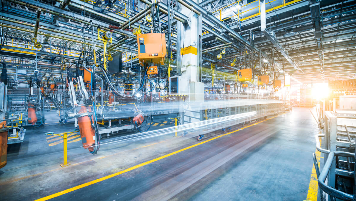 scene inside a factory
